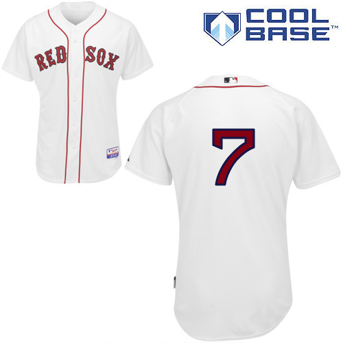 Jemile Weeks #7 MLB Jersey-Boston Red Sox Men's Authentic Home White Cool Base Baseball Jersey